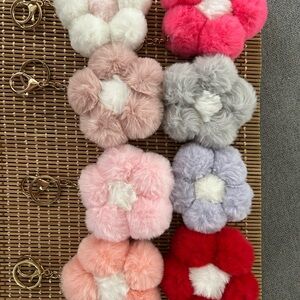 Fluffy Pom Pom Keychains